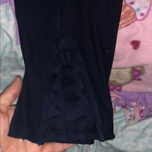 Black cropped leggings